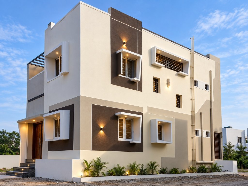 Residence of Mr. Aqeel Ahmed in Vaniyambadi elevation